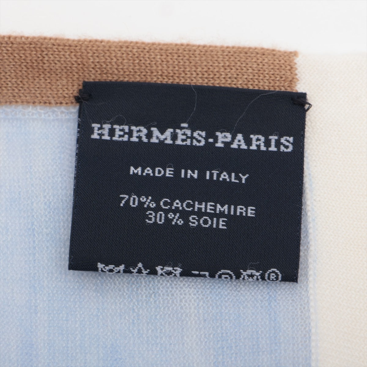 Hermès Carré Géant Stole Cashmere & Silk Light Blue
