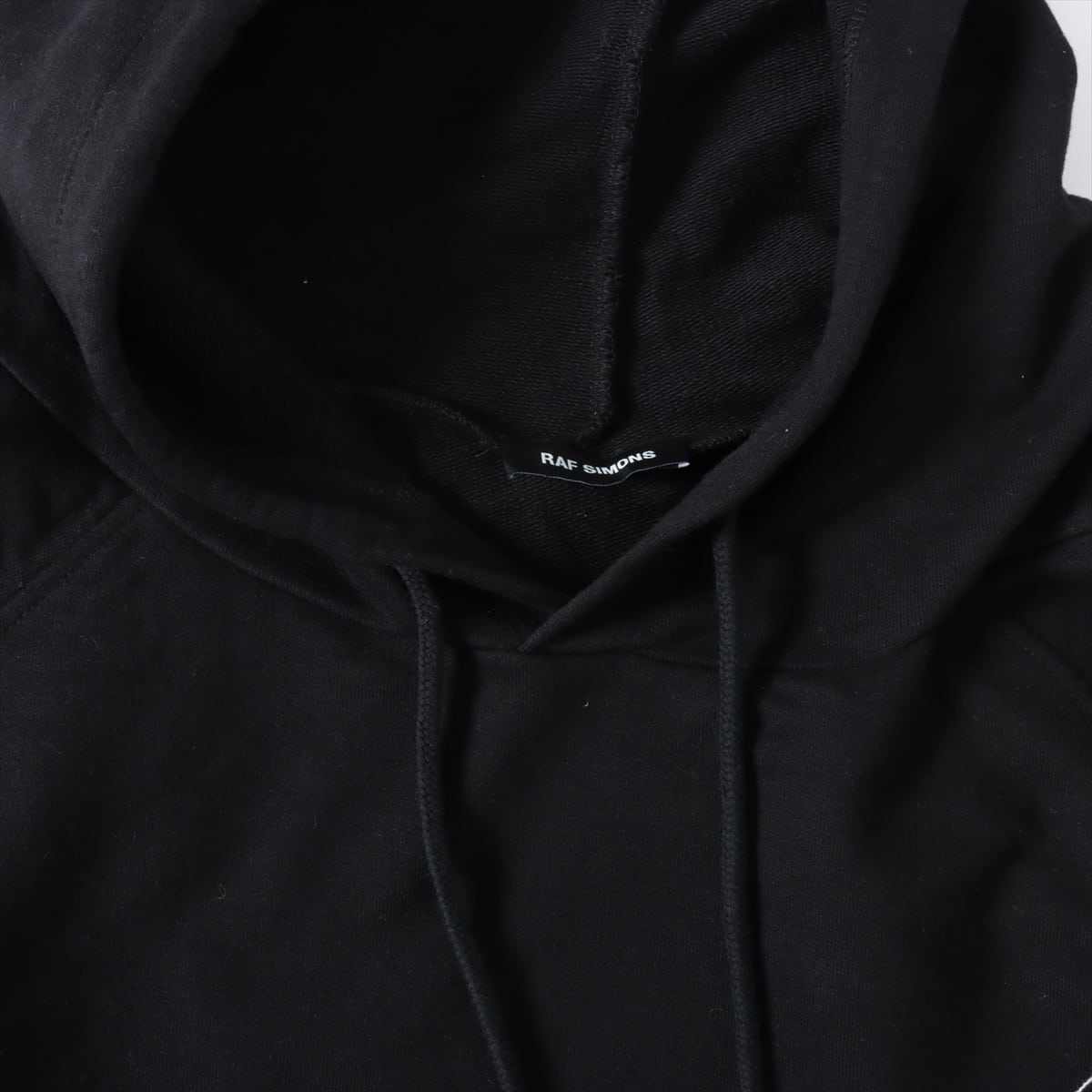 Raf Simons 20SS Cotton Parker L Men's Black  Oversized hoodie with patches & pins