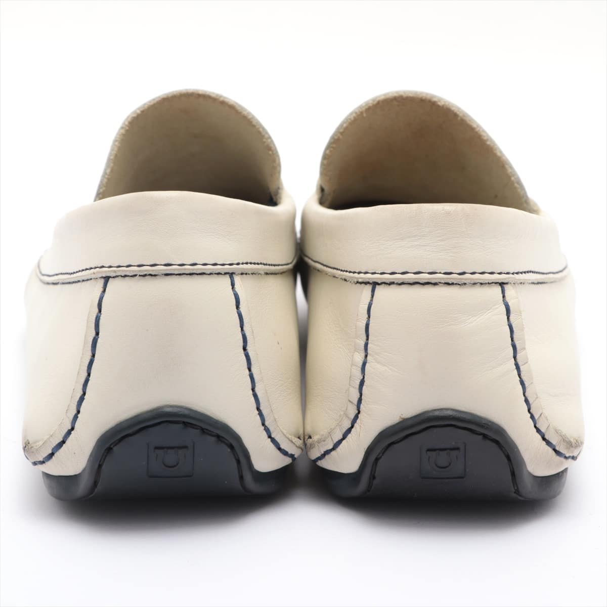 Ferragamo Leather Driving shoes 7 1/2 Men's White