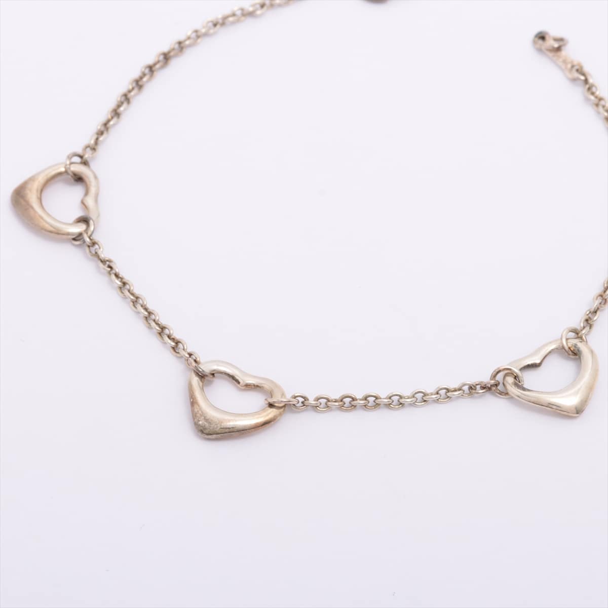 Tiffany Three Open Heart Bracelet 925 Silver