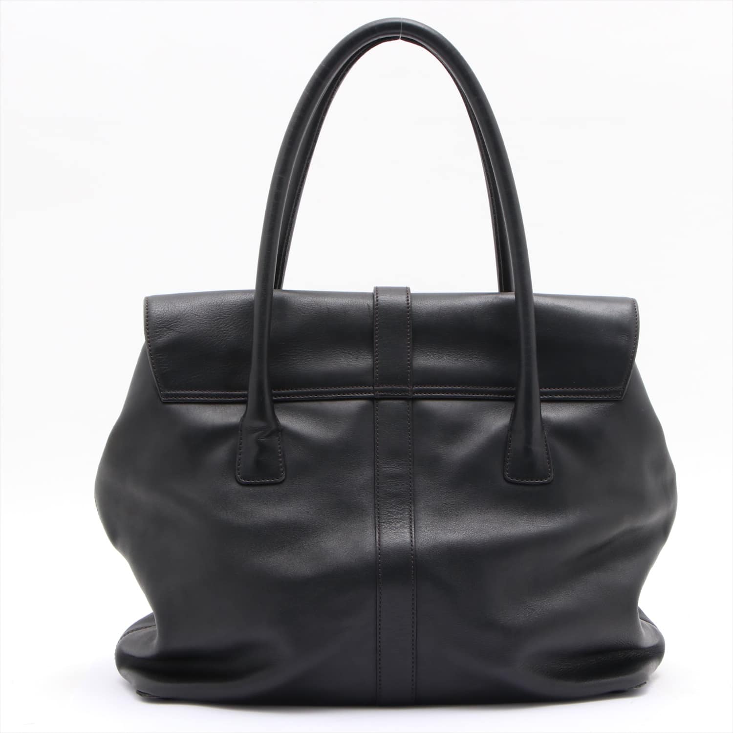 Chanel Coco Mark Leather Hand bag Black