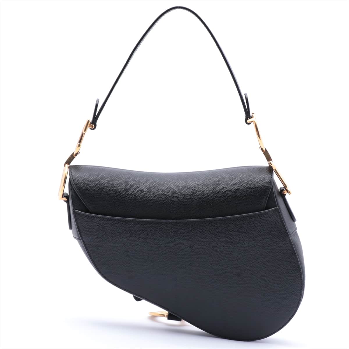 Christian Dior Saddle Leather Shoulder bag Black