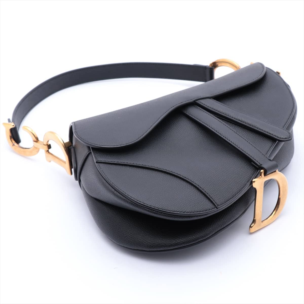 Christian Dior Saddle Leather Shoulder bag Black