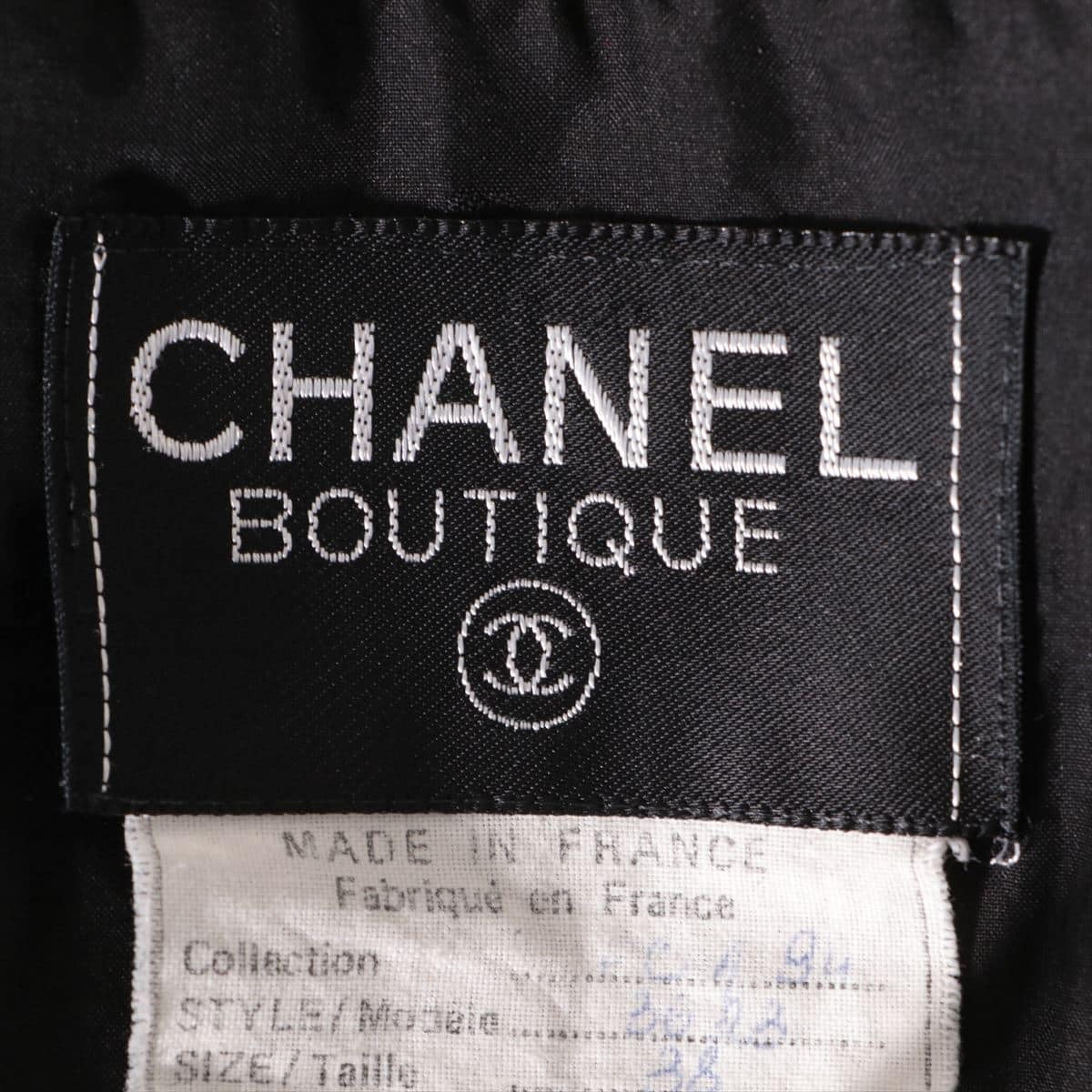 Chanel Wool & nylon Setup 38 Ladies' Black  Coco Button