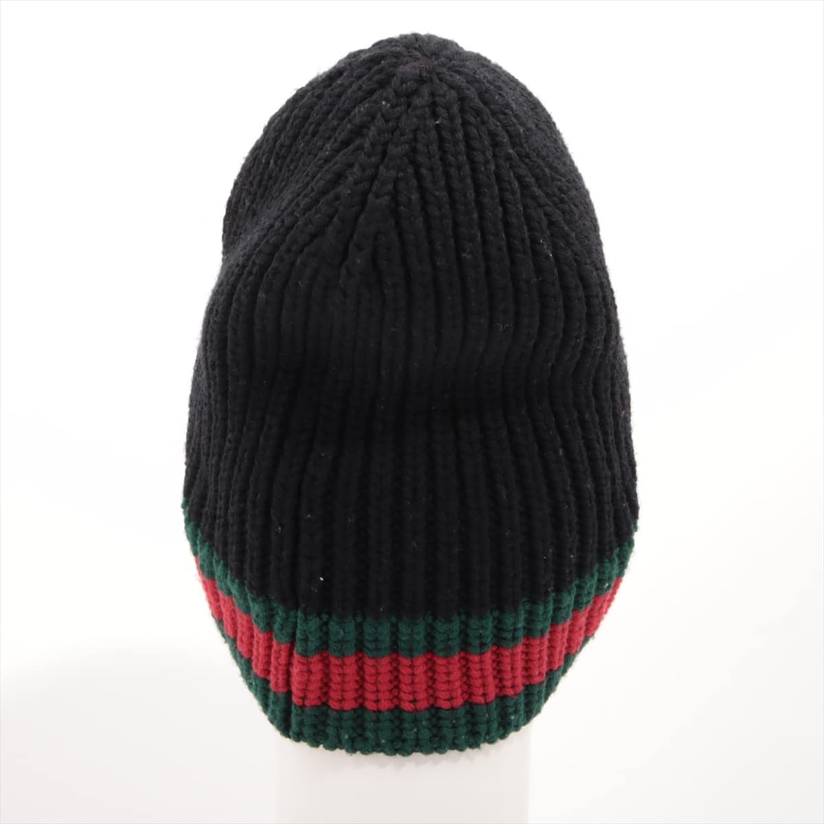 Gucci 429753 4G206 Web Knit cap Wool Black
