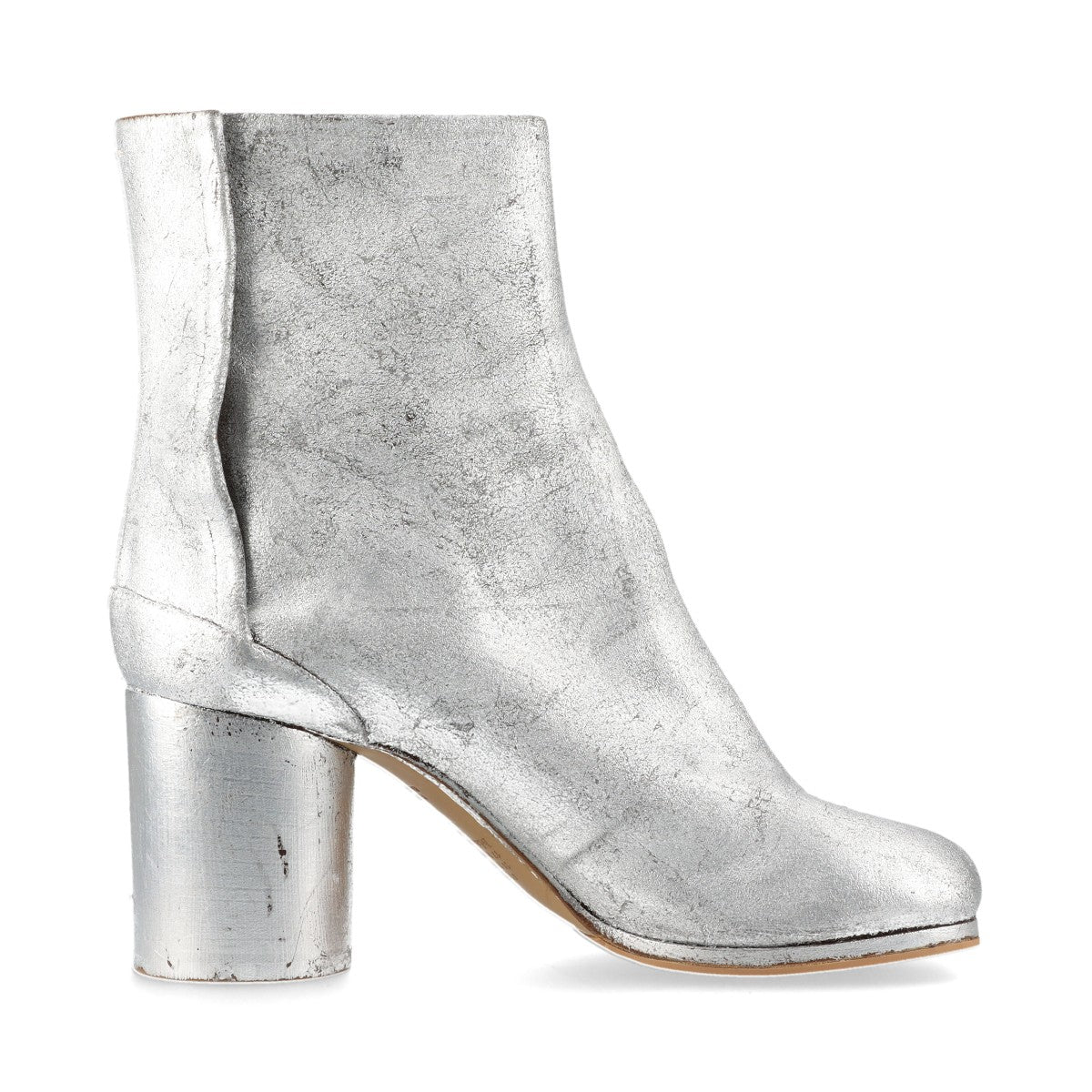 Maison Margiela TABI 20AW Leather & Suede Short Boots 37 Ladies' Silver Vintage processing Box There is a storage cover
