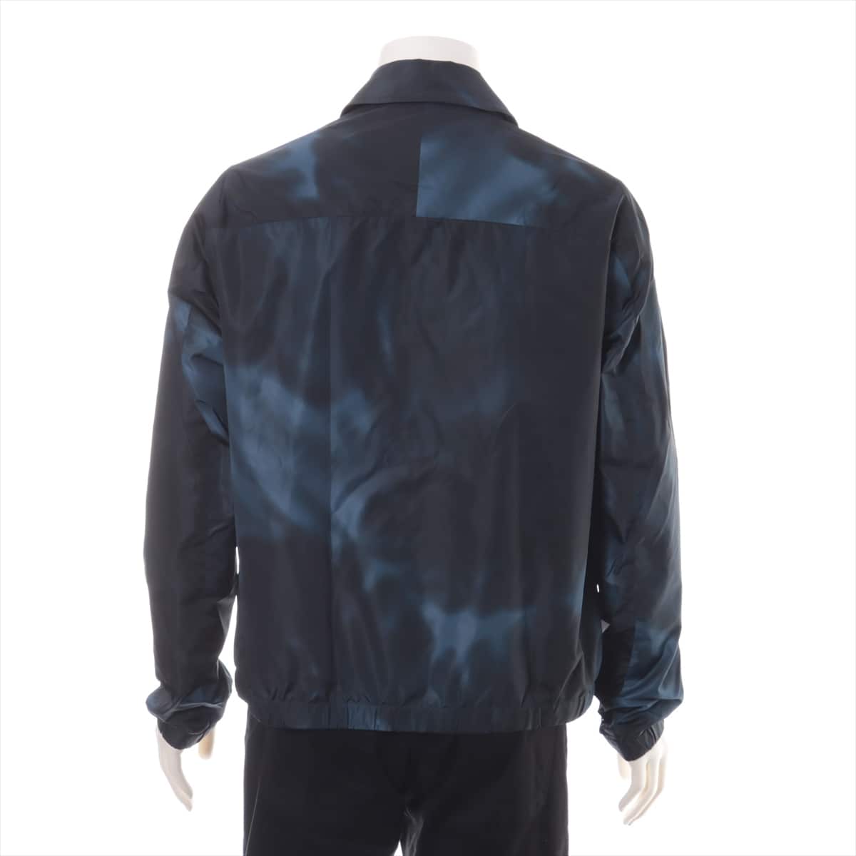 Balenciaga 2015 Nylon Jacket 44 Men's Black x Navy  Stained