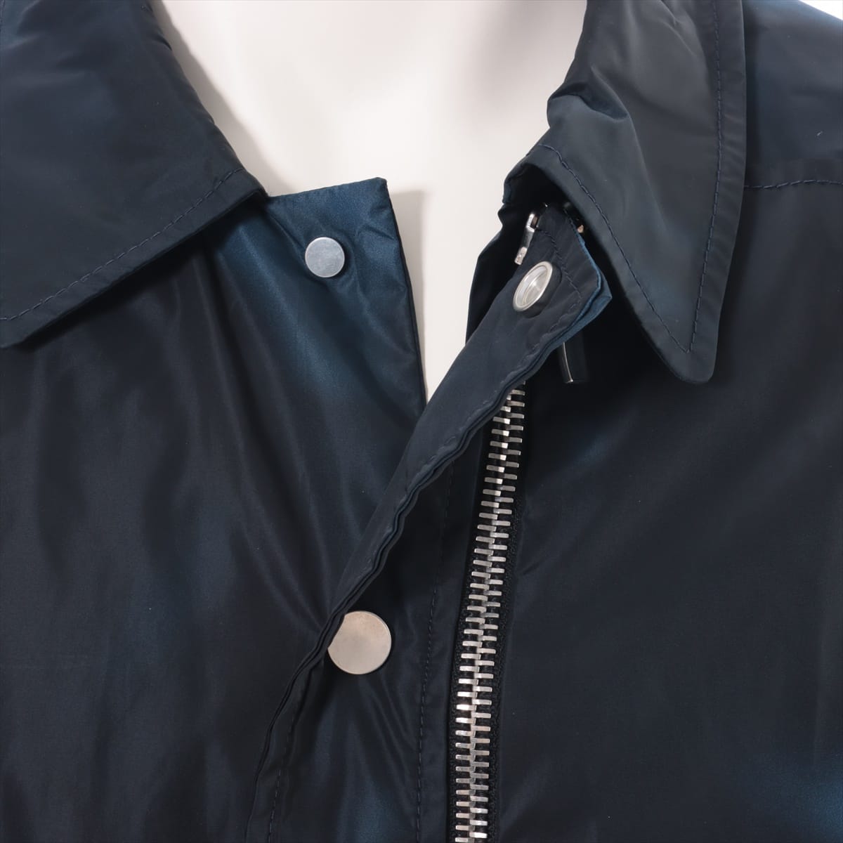 Balenciaga 2015 Nylon Jacket 44 Men's Black x Navy  Stained