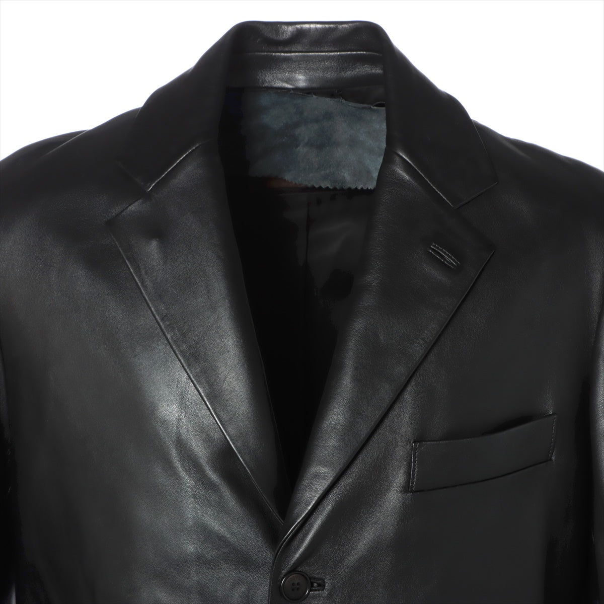 Loewe Lam Leather jacket 48 Men's Black  Tailored jacket