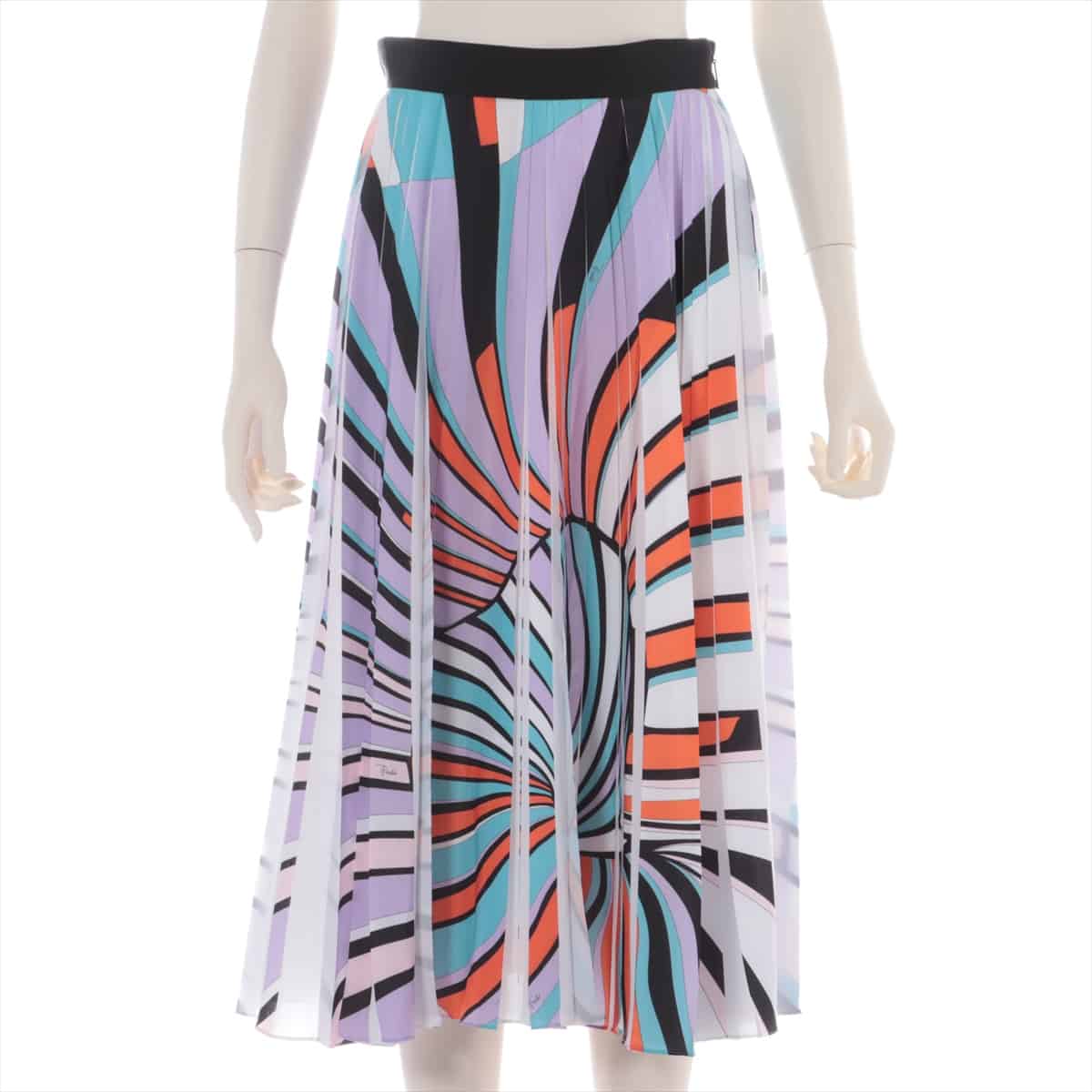 Emilio Pucci Silk Skirt I 40 Ladies' Multicolor  Pleats