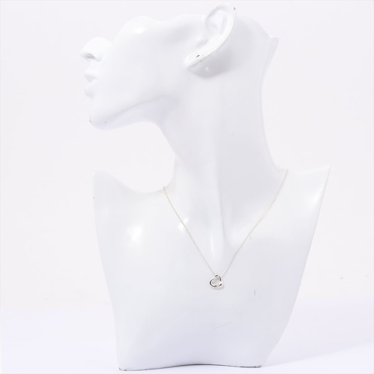 Tiffany Open Heart Mini Necklace 925 2.1g Silver