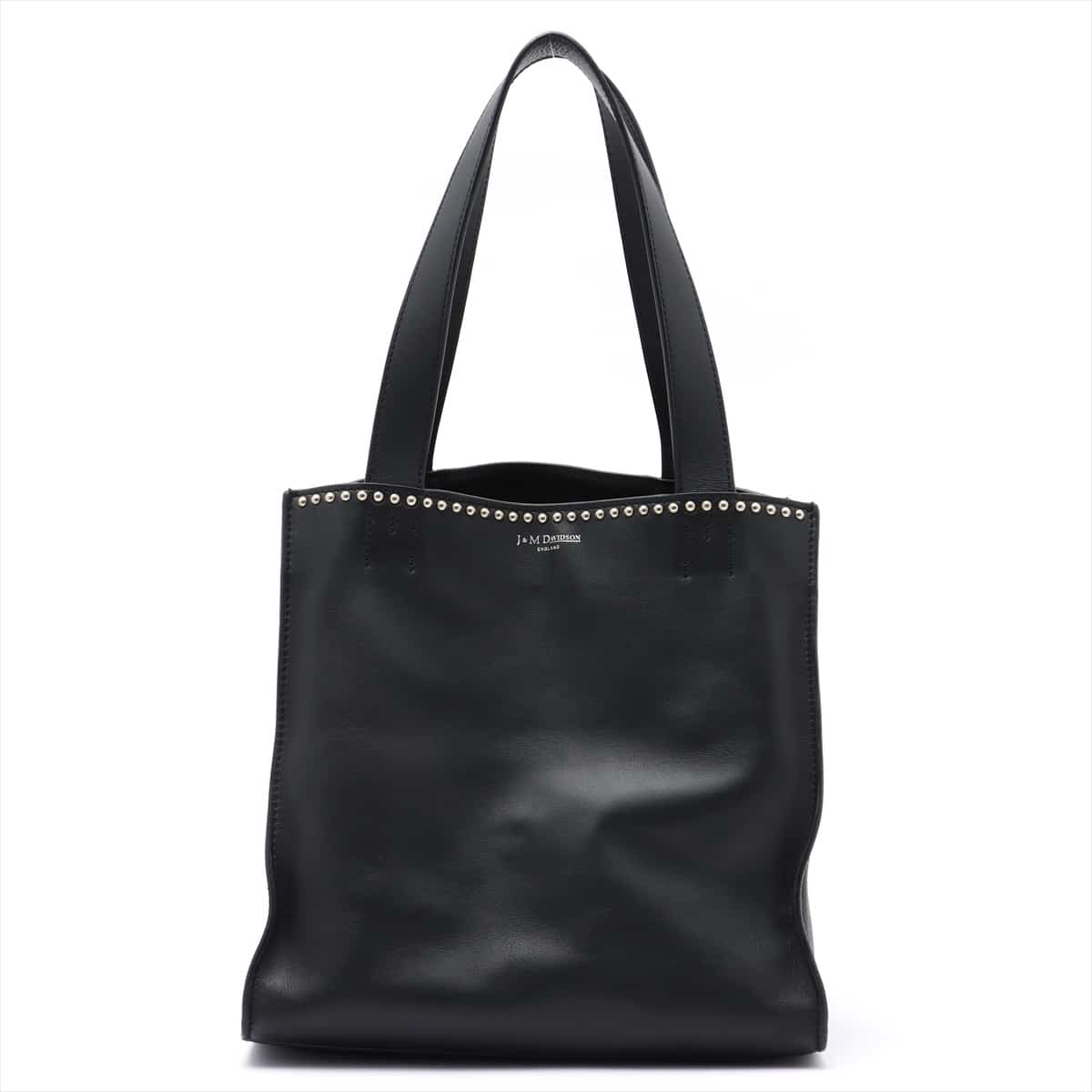 J&M Davidson Studs Leather Tote bag Black