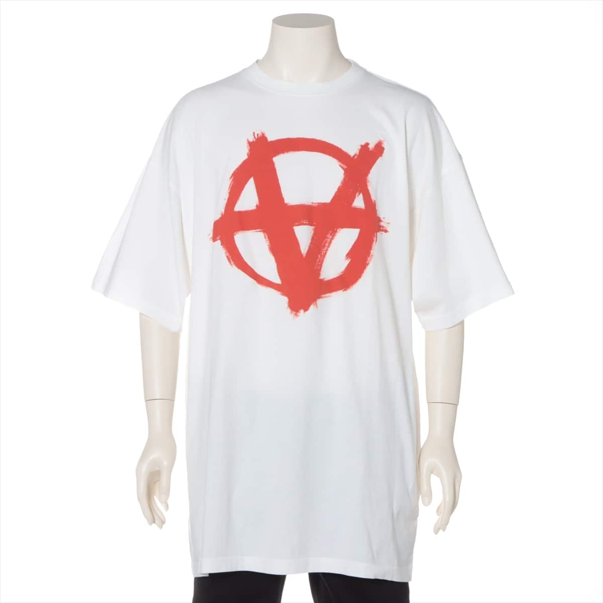 Vetements 21SS Cotton T-shirt M Men's Red x white  UE51TR640W Anarchy gothic logo print