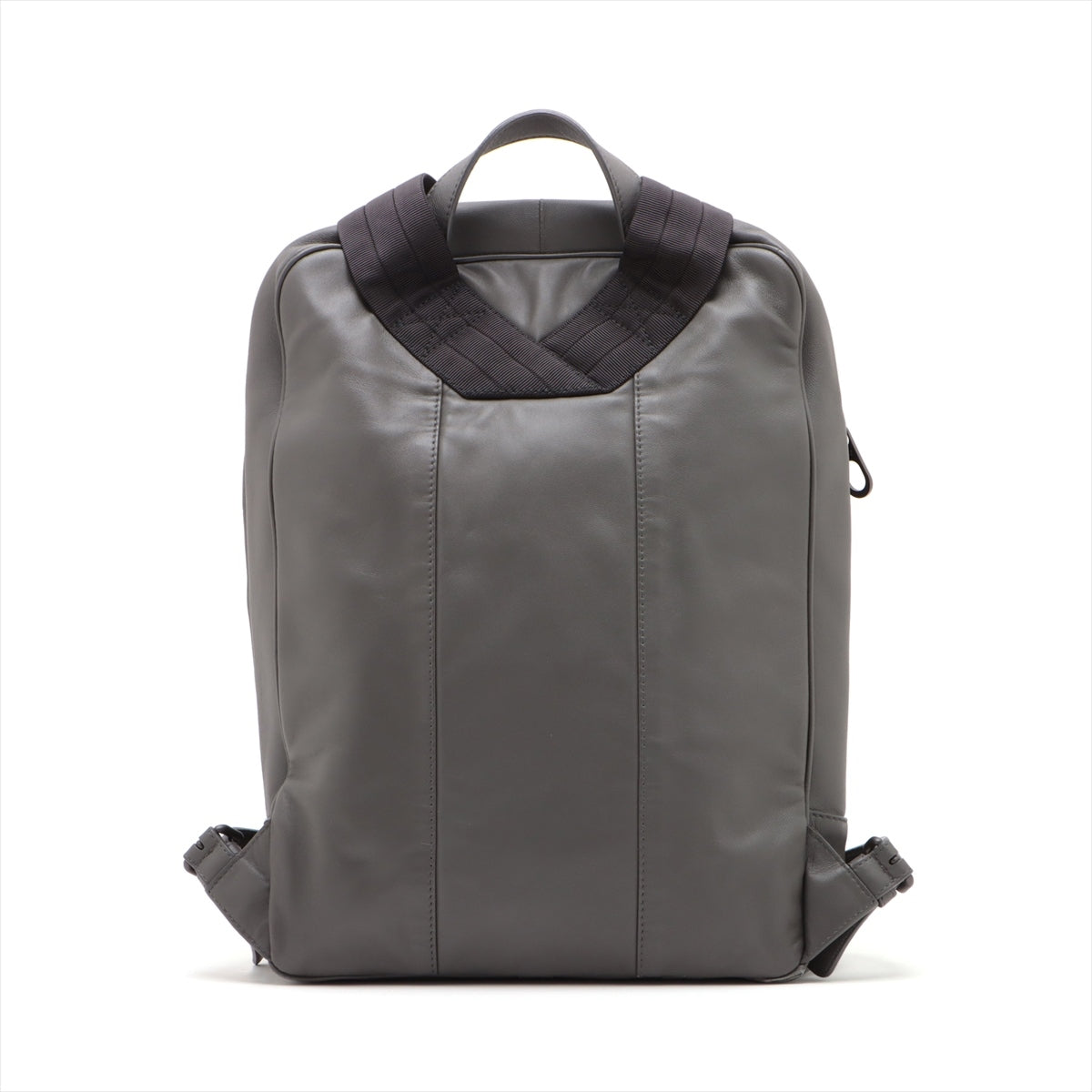 Bottega Veneta Intrecciato Leather Backpack Grey square pipe cut