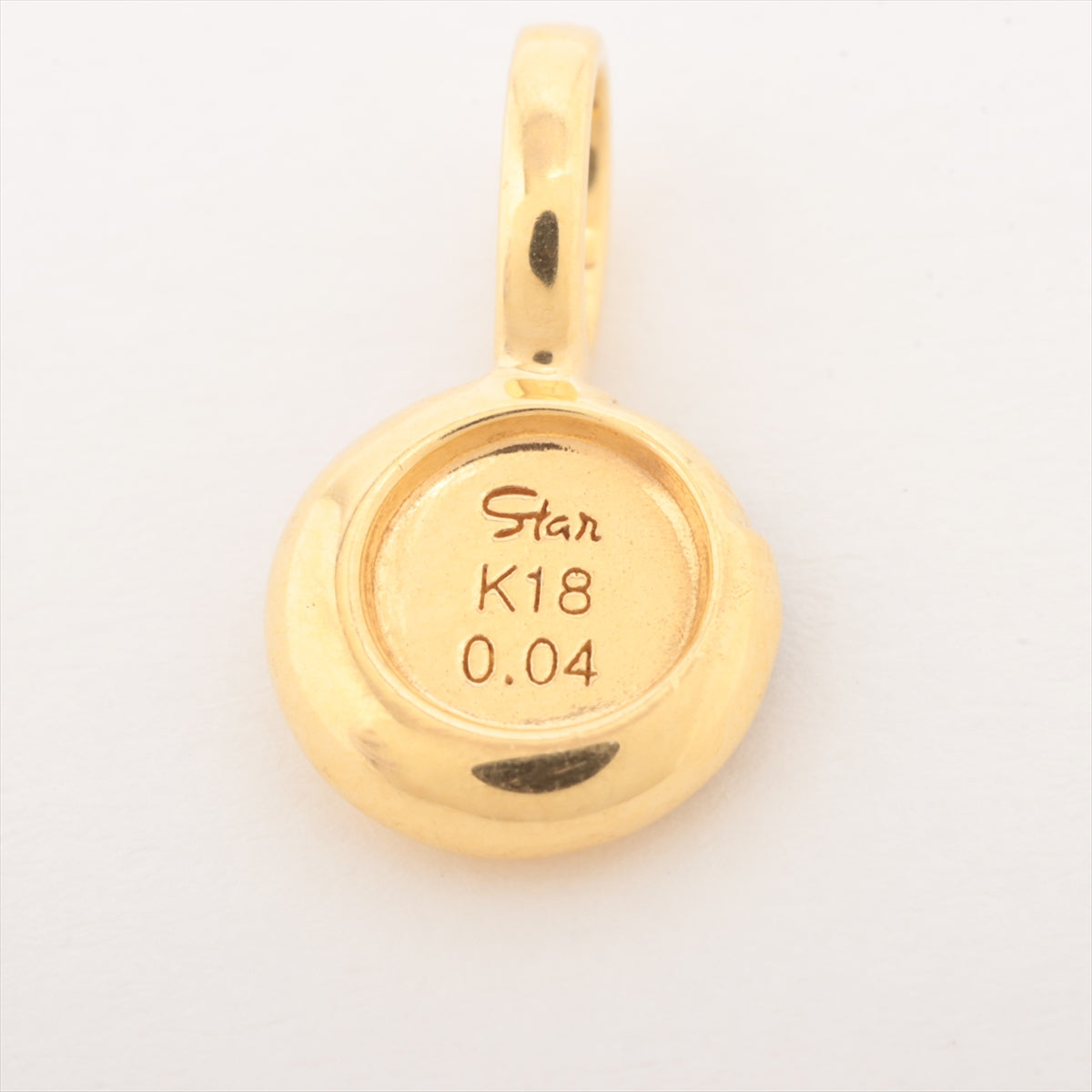 STAR JEWELRY Black diamond Charm K18(YG) 0.8g 0.04