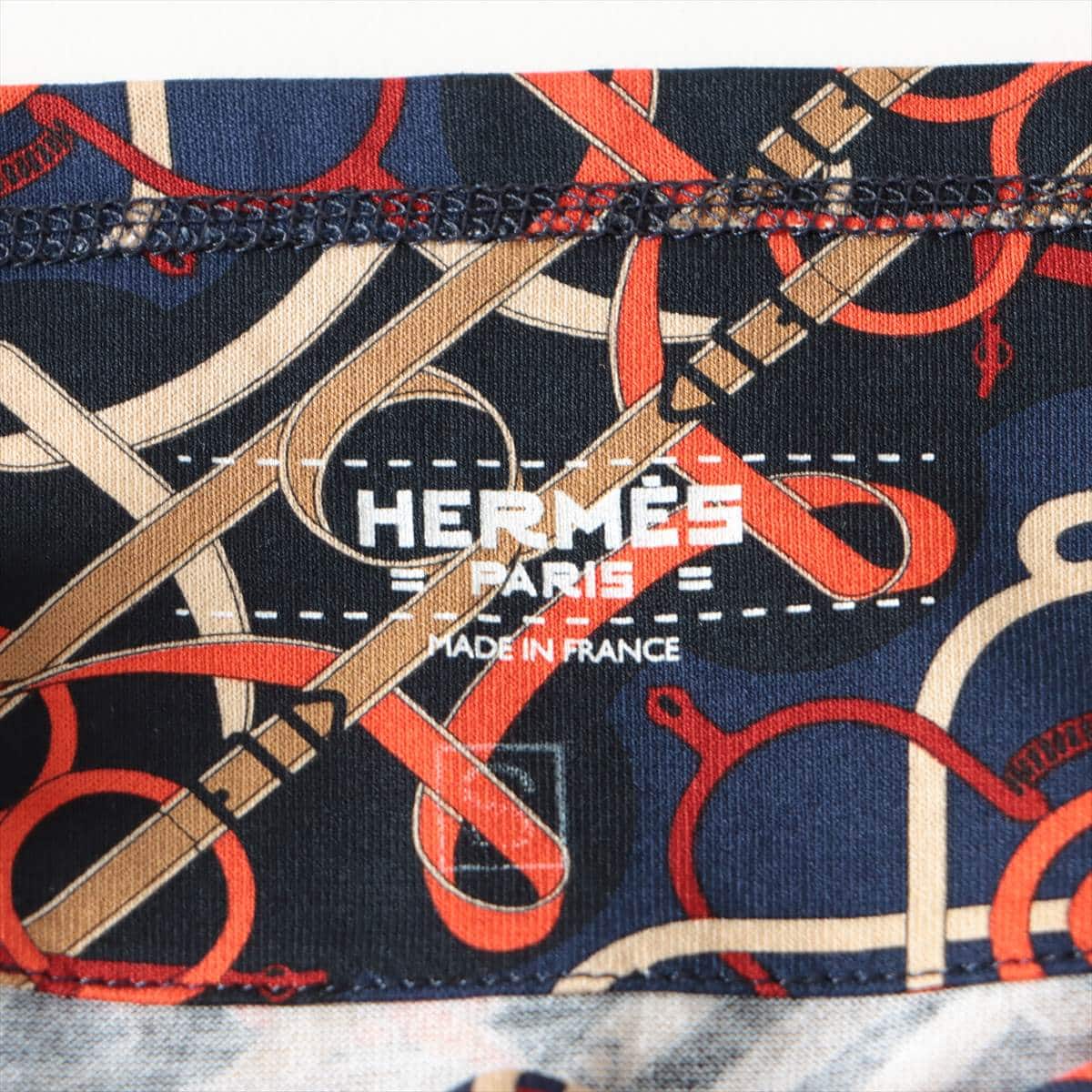 Hermès Cotton Dress 34 Ladies' Navy x red
