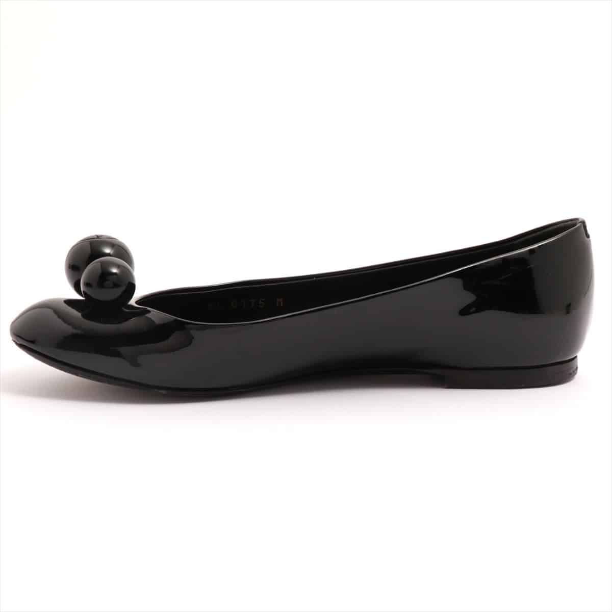 Louis Vuitton NL0175 Patent leather Flat Pumps 36 Ladies' Black logo ball