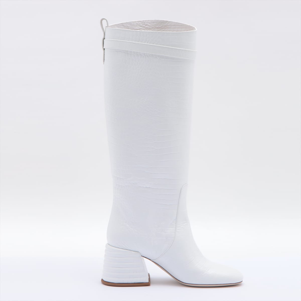 Fendi Moc croc Long boots 38 Ladies' White