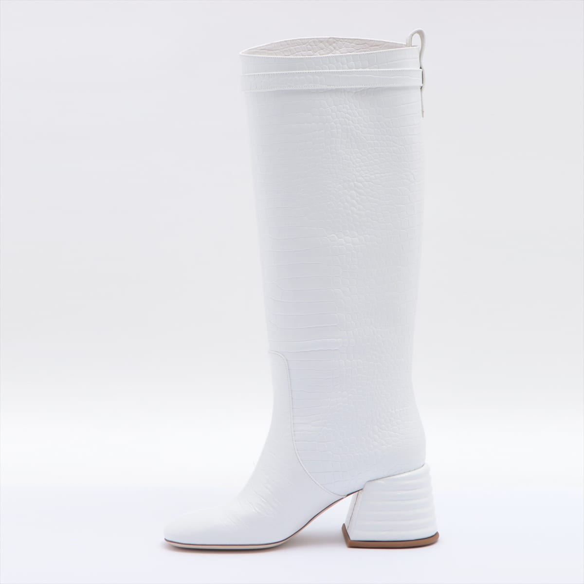 Fendi Moc croc Long boots 38 Ladies' White