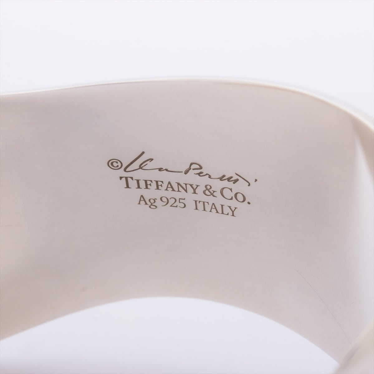 Tiffany Bone Cuff Bangle 925 43.9g Silver