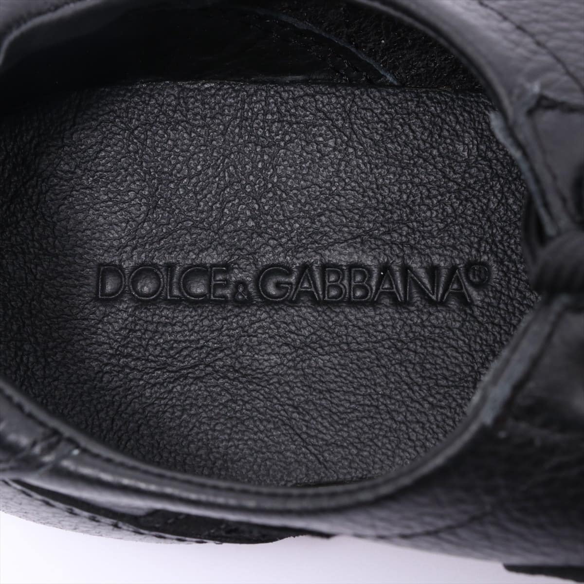 Dolce & Gabbana Leather Sneakers 6 Men's Black CS0985