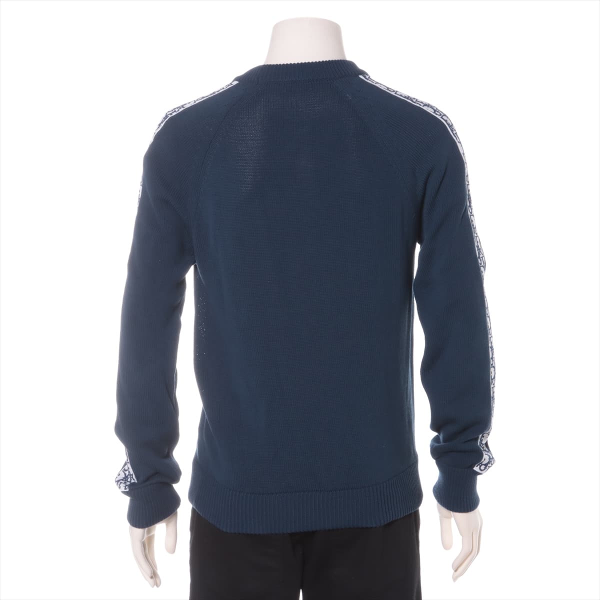 DIOR 19AW Cotton Sweater XS Men's Navy blue  sleeve oblique