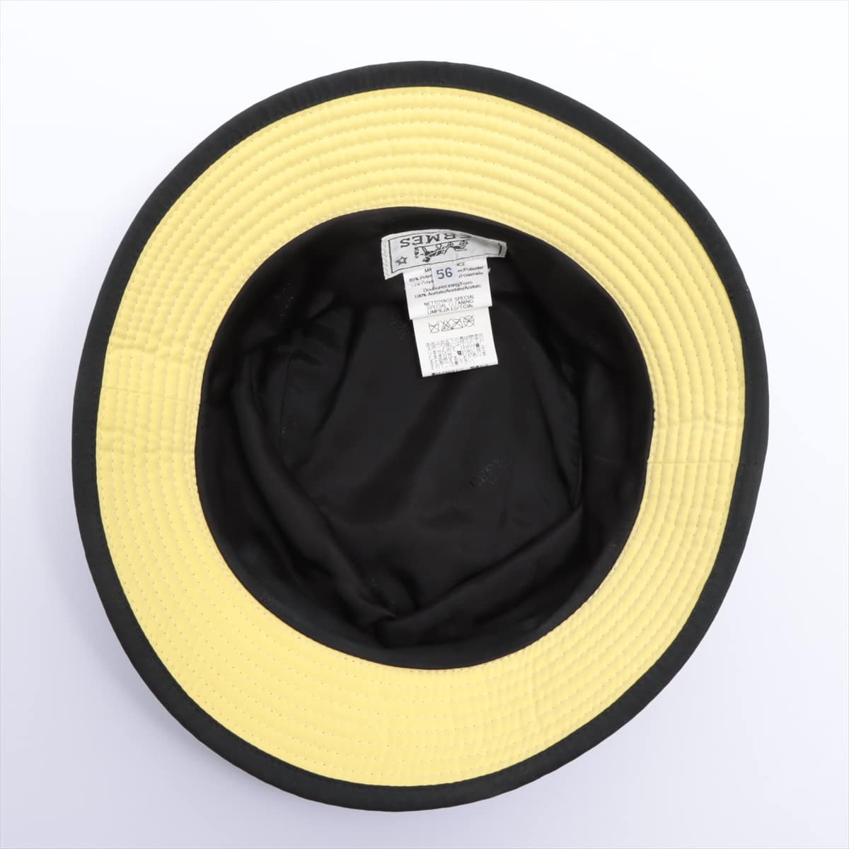Hermès Hat 56 Polyester & nylon Black x yellow