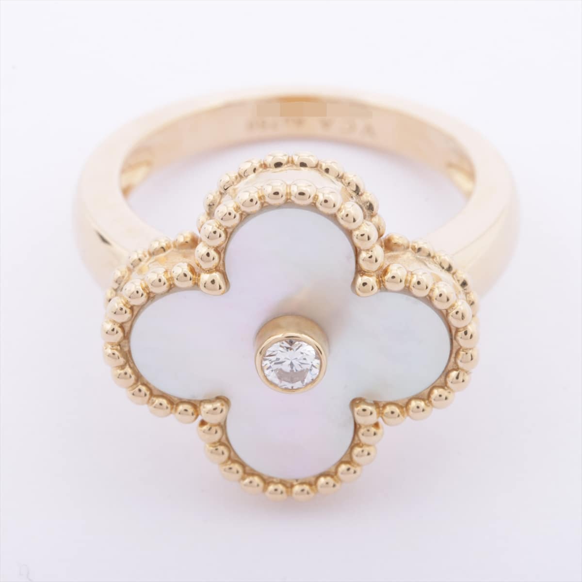 Van Cleef & Arpels Vintage Alhambra shells diamond rings 750(YG) 6.6g 46
