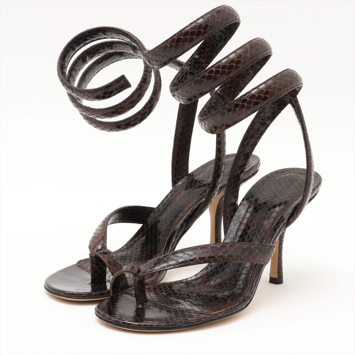 Bottega Veneta Leather Sandals 37 Ladies' Brown The Spiral