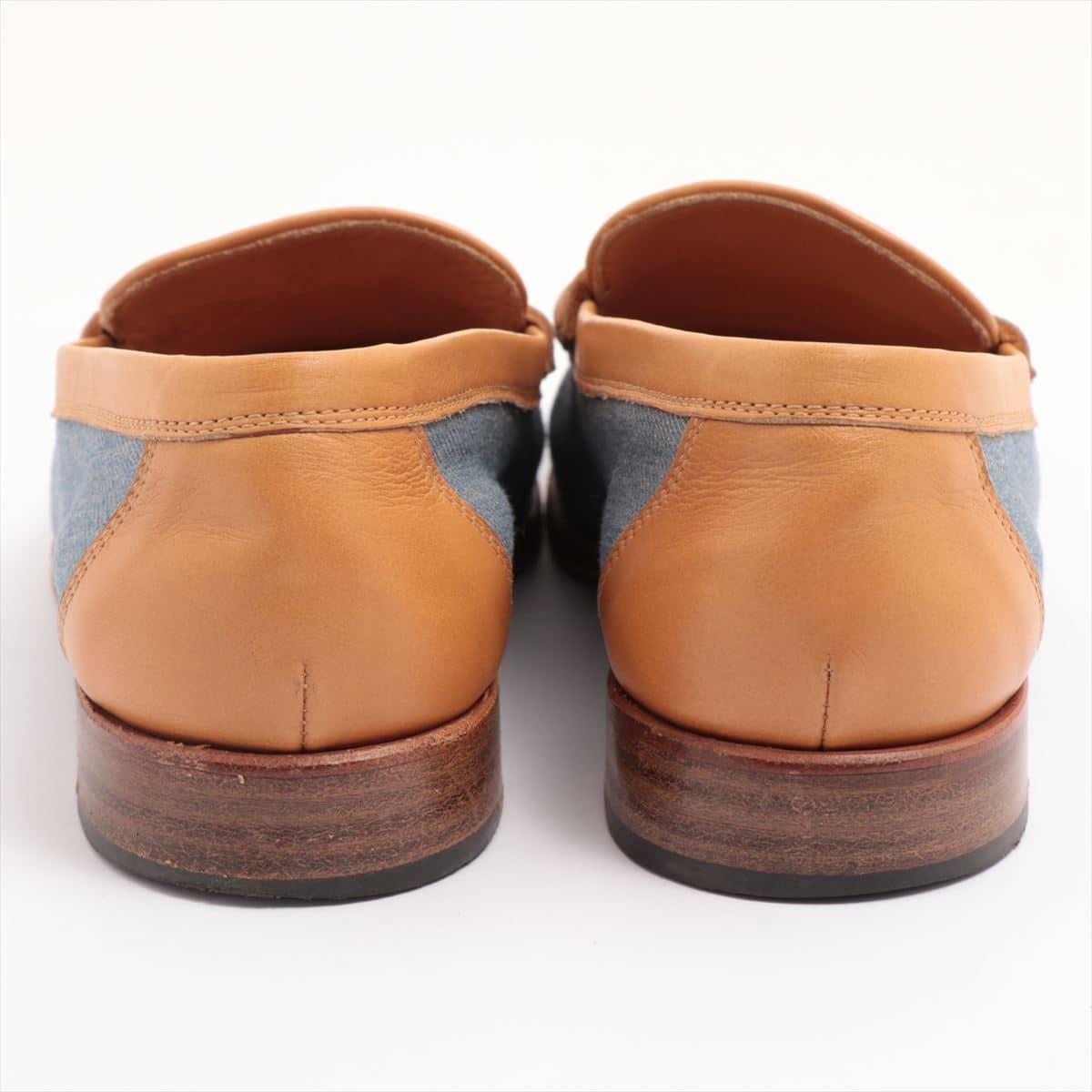 Hermès Canvas & leather Loafer 36 1/2 Ladies' Brown x light blue
