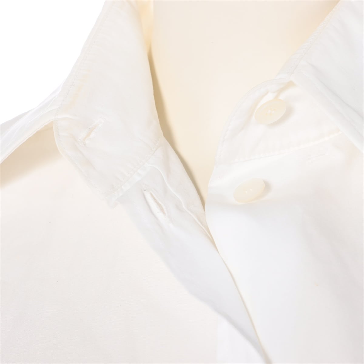 Hermès Cotton Shirt dress 36 Ladies' White