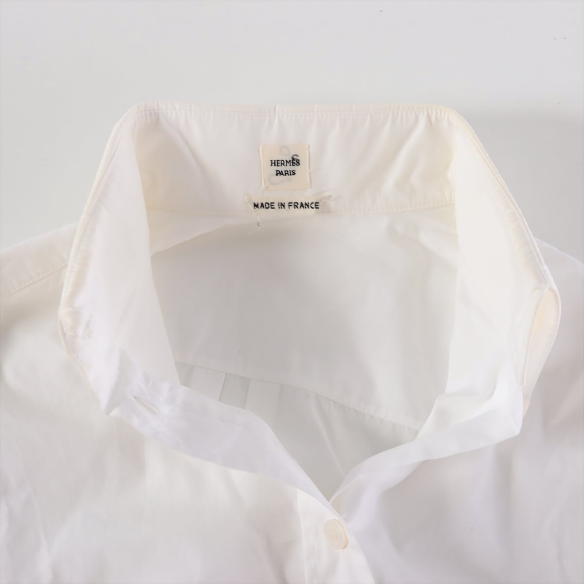 Hermès Cotton Shirt dress 36 Ladies' White