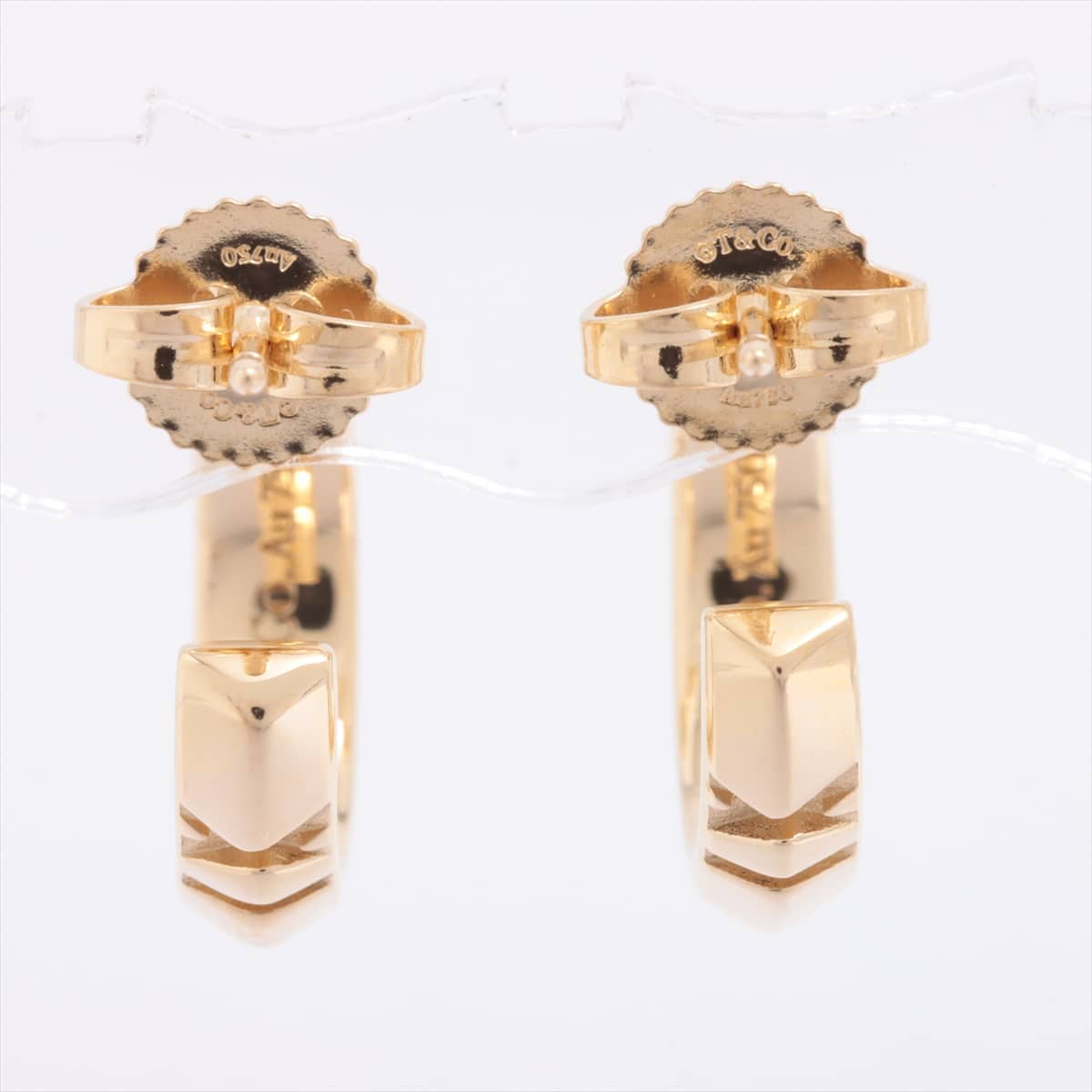 Tiffany Atlas X Hoop Piercing jewelry 750 YG 4.8g
