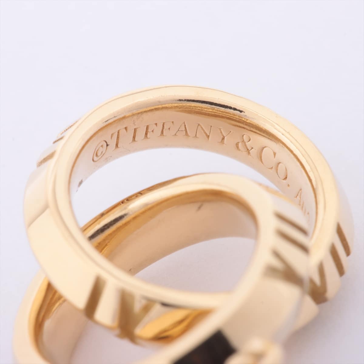 Tiffany Atlas X Closed Interlocking Necklace 750 YG 5.9g