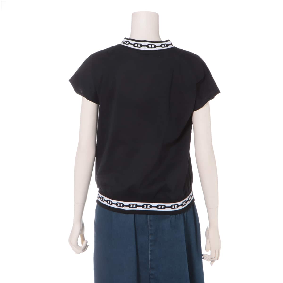 Hermès 21AW Cotton T-shirt 36 Ladies' Black  Chaîne d'Ancre