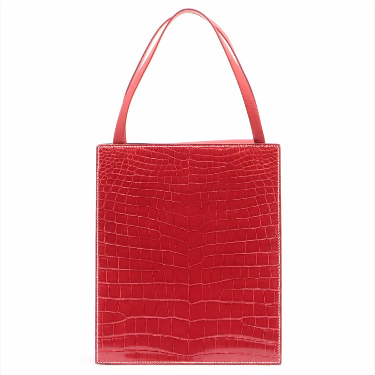 Hermès Lucy PM Niloticus Hand bag Rouge □A: 1997