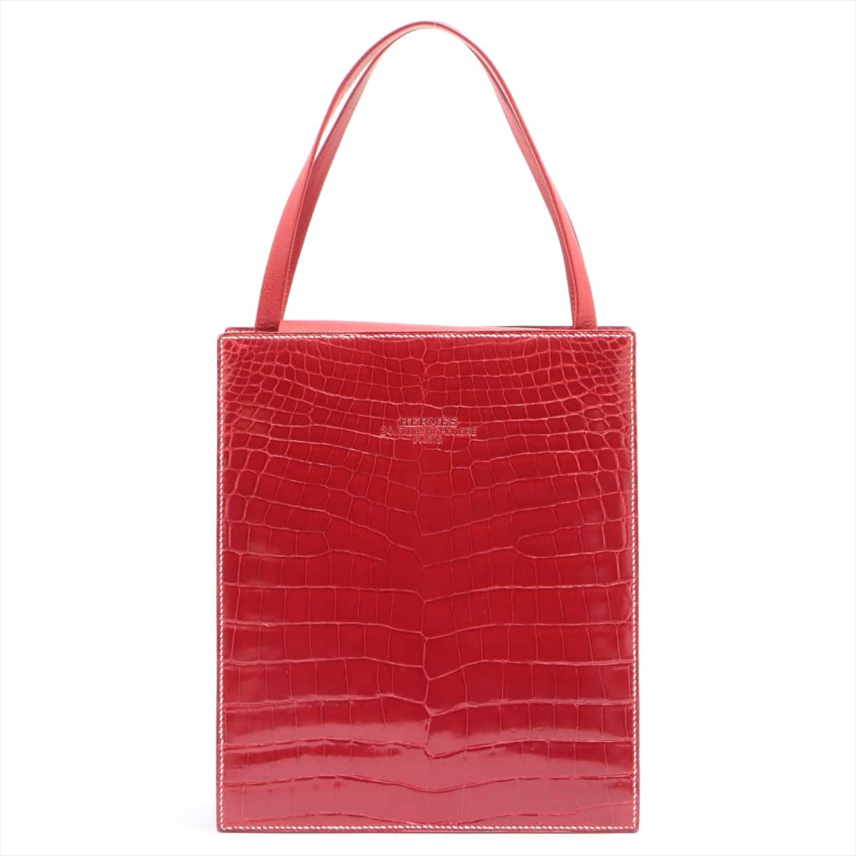 Hermès Lucy PM Niloticus Hand bag Rouge □A: 1997