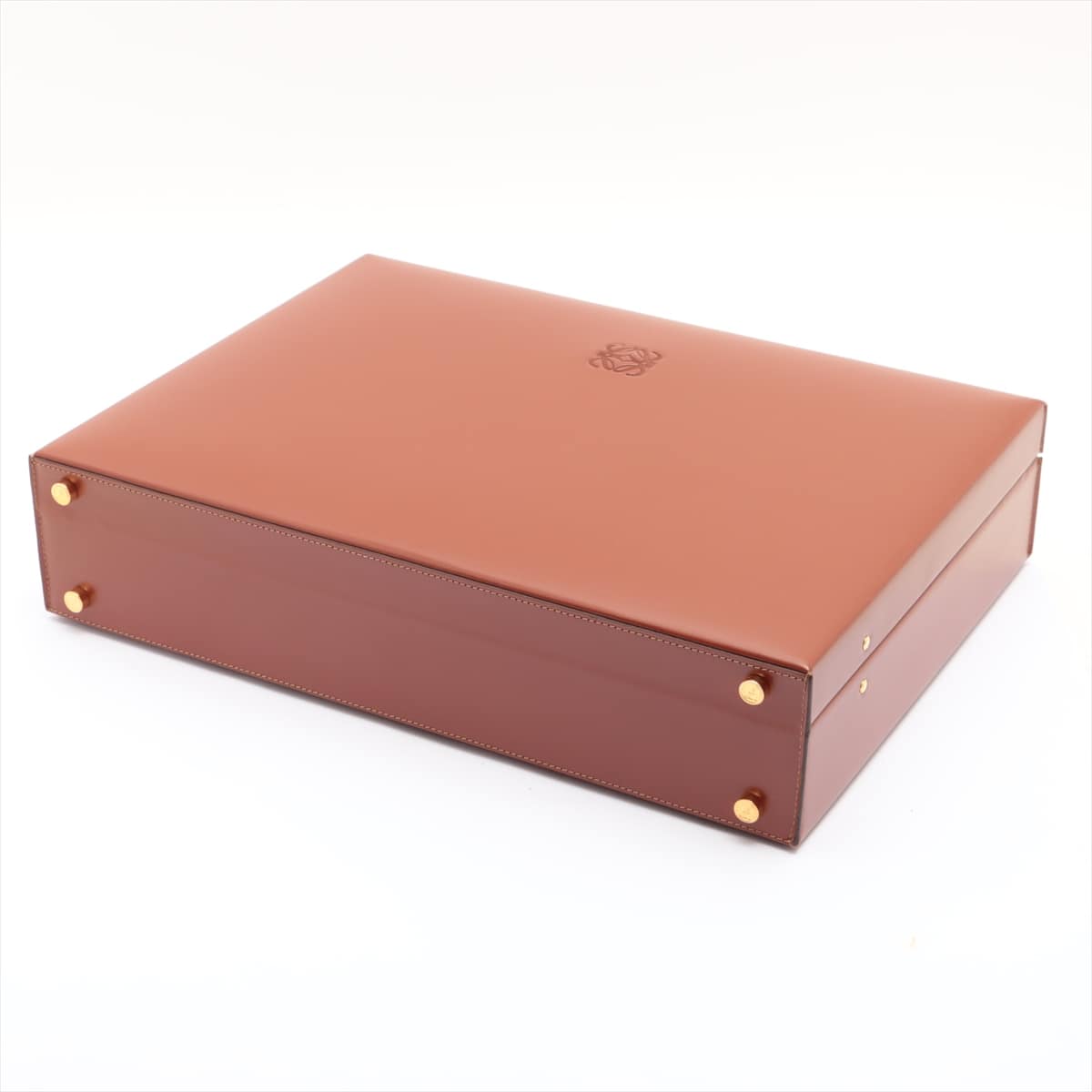 Loewe Anagram Leather Attache case Brown Setting number; left and right 000