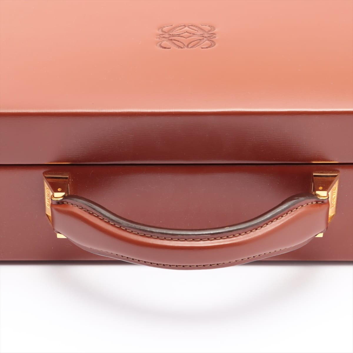 Loewe Anagram Leather Attache case Brown Setting number; left and right 000