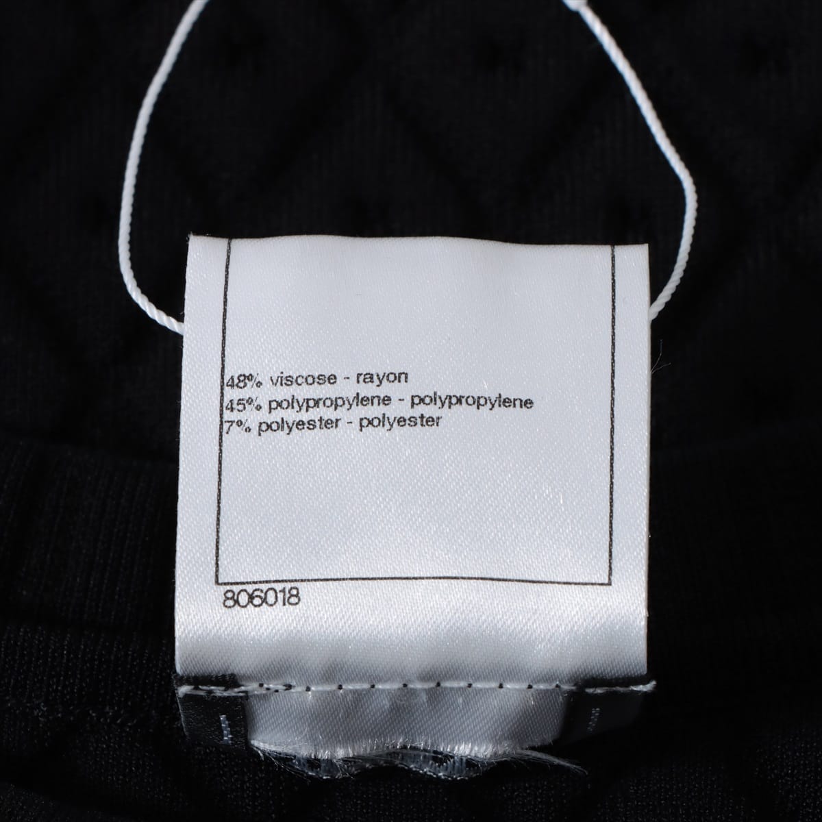 Chanel P46 Rayon Sleeveless dress 36 Ladies' Black