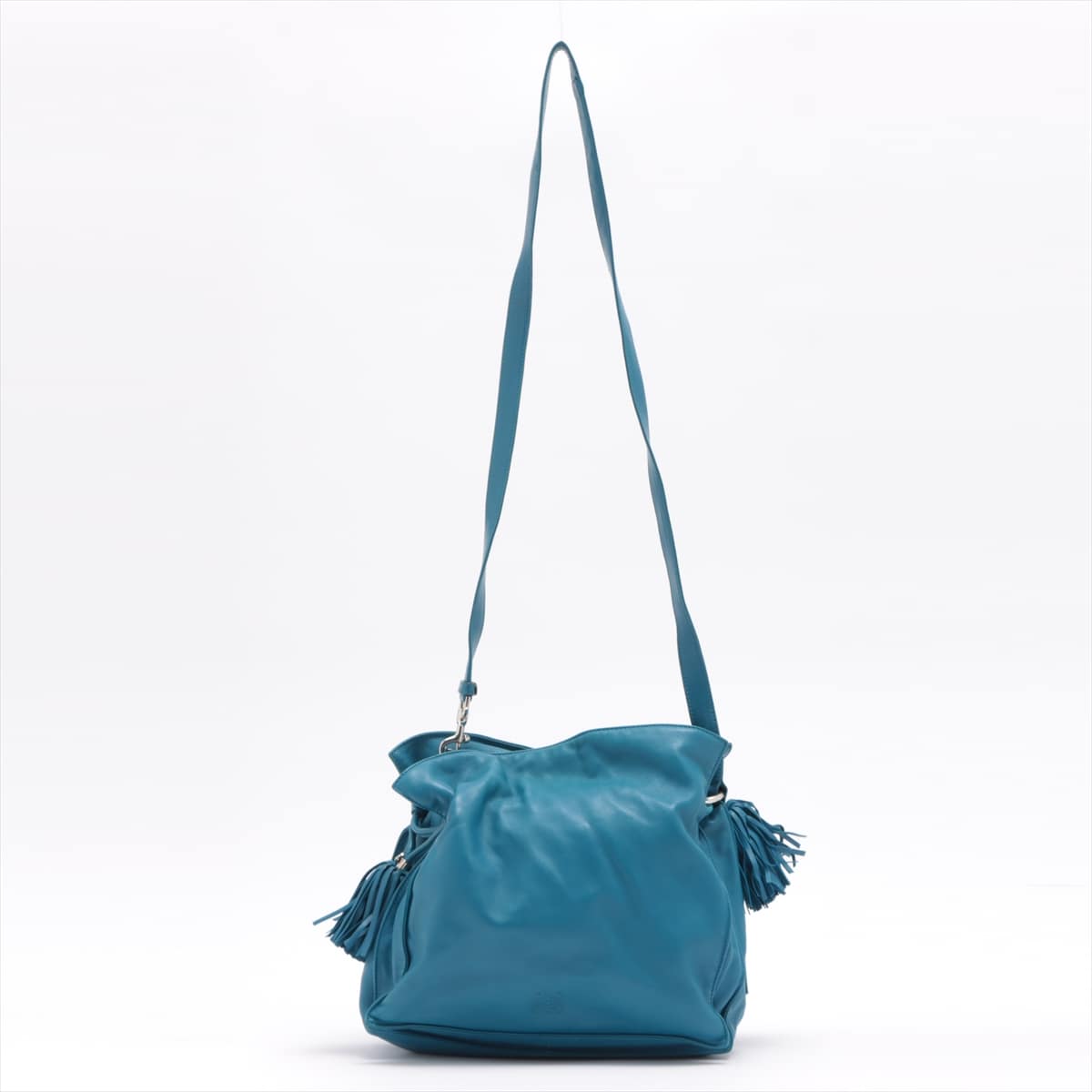 Loewe Flamenco Leather Shoulder bag Blue
