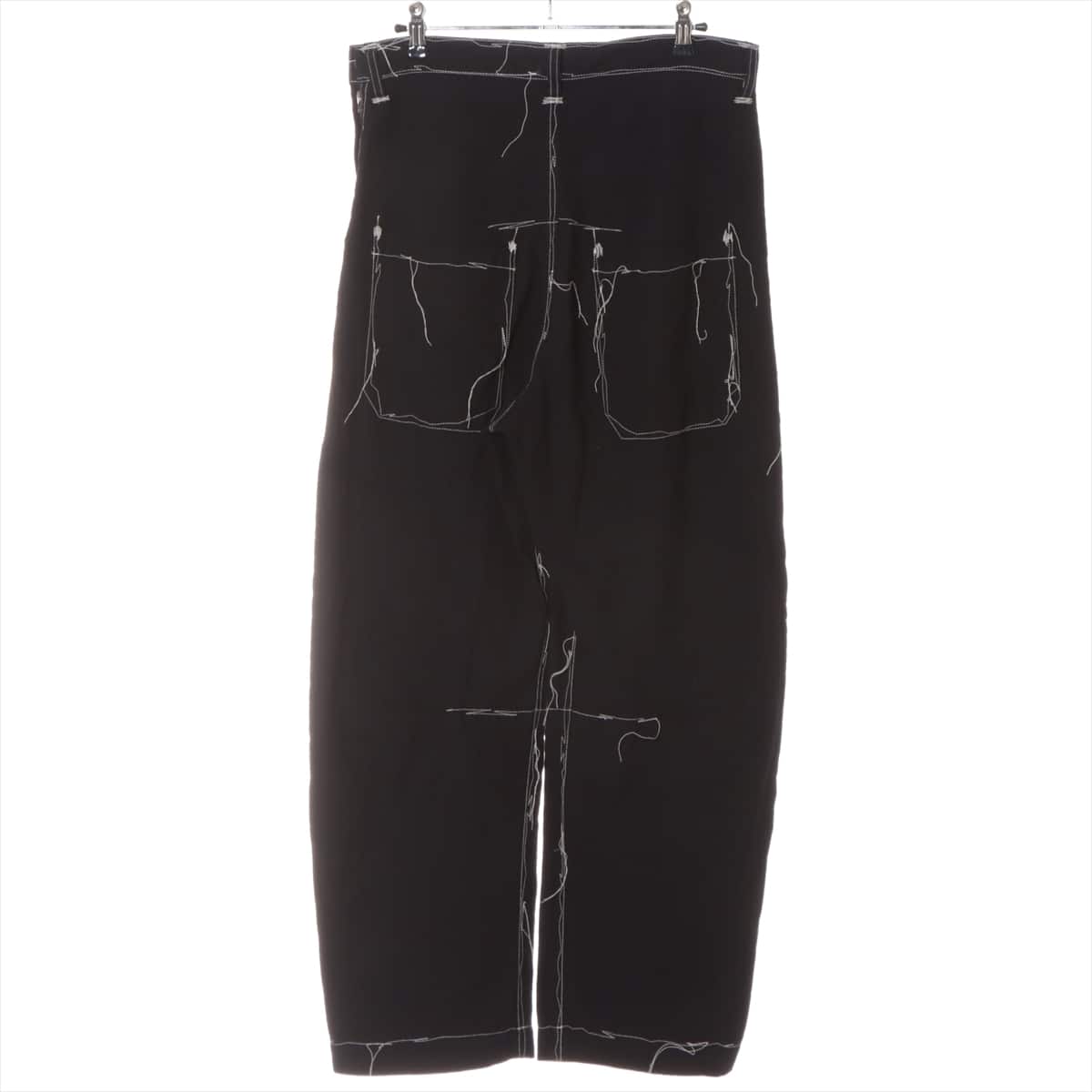 Y's 22SS Cotton & linen Pants 1 Ladies' Black  YG-P05-300