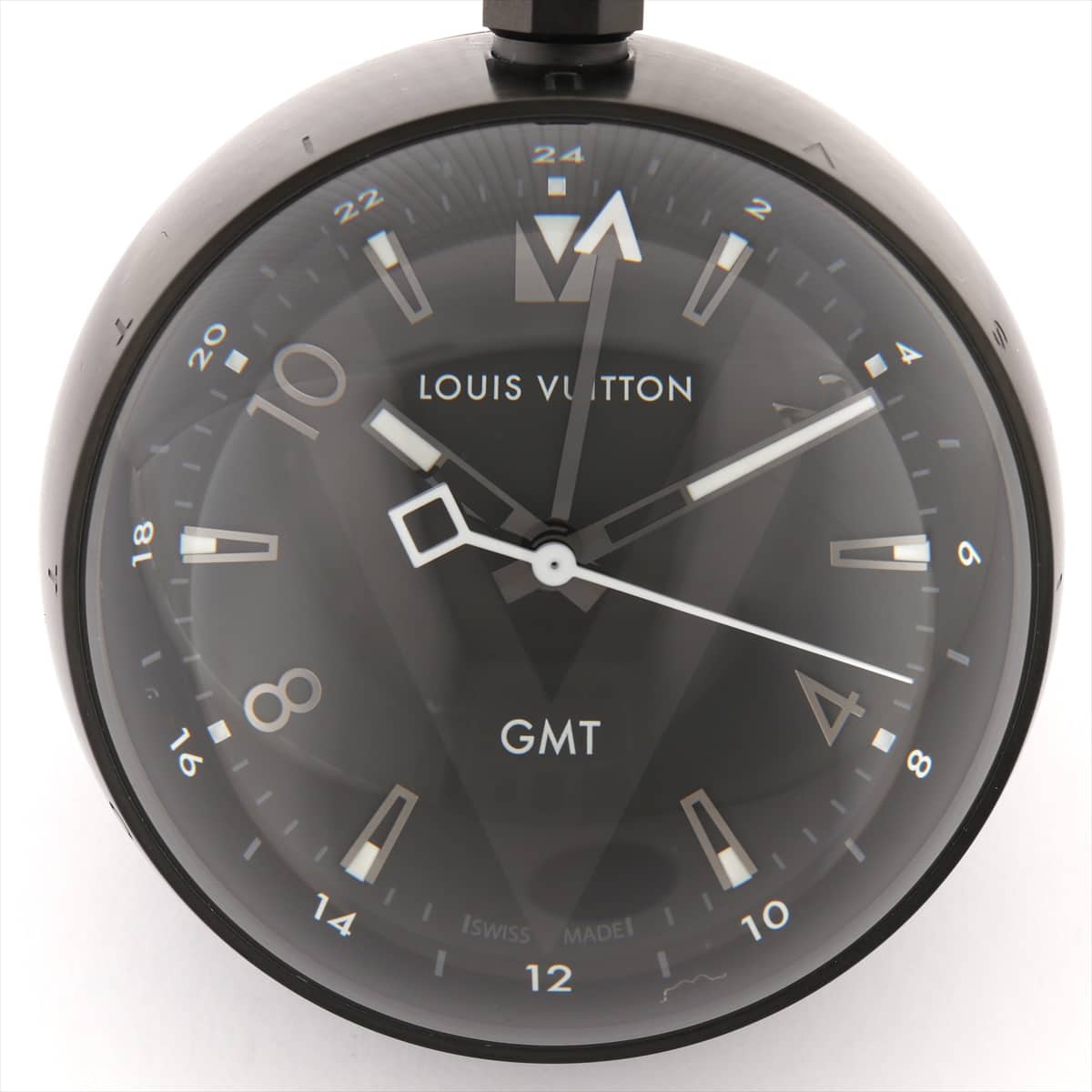 Louis Vuitton Tambour All black table clock  Q1Q000 SS QZ Black-Face