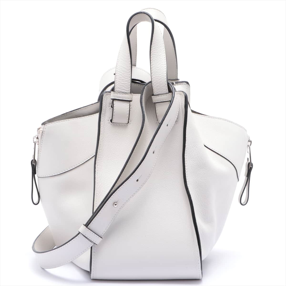 Loewe Hammock small Leather 2way handbag White