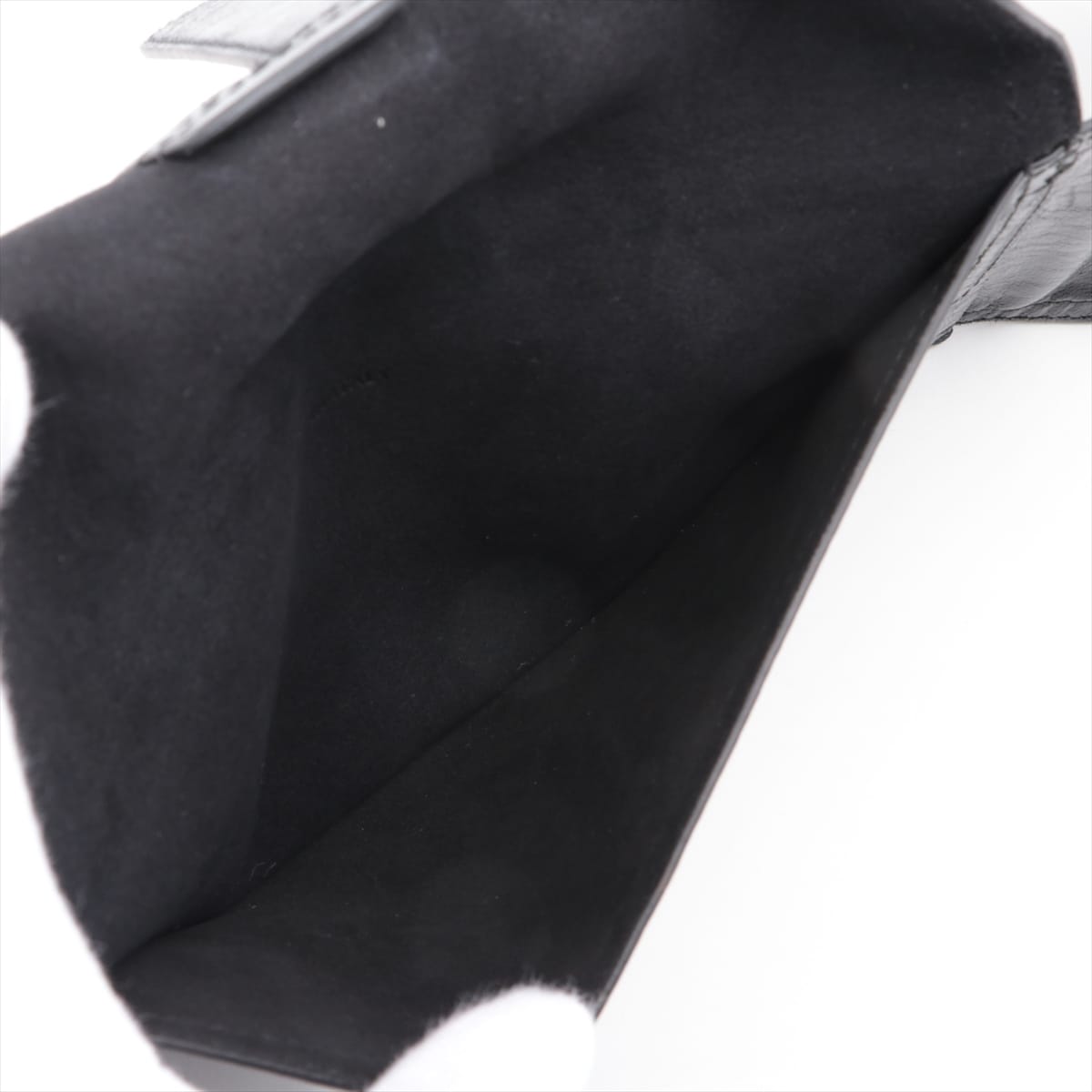 Christian Dior Saddle Belt Leather Black