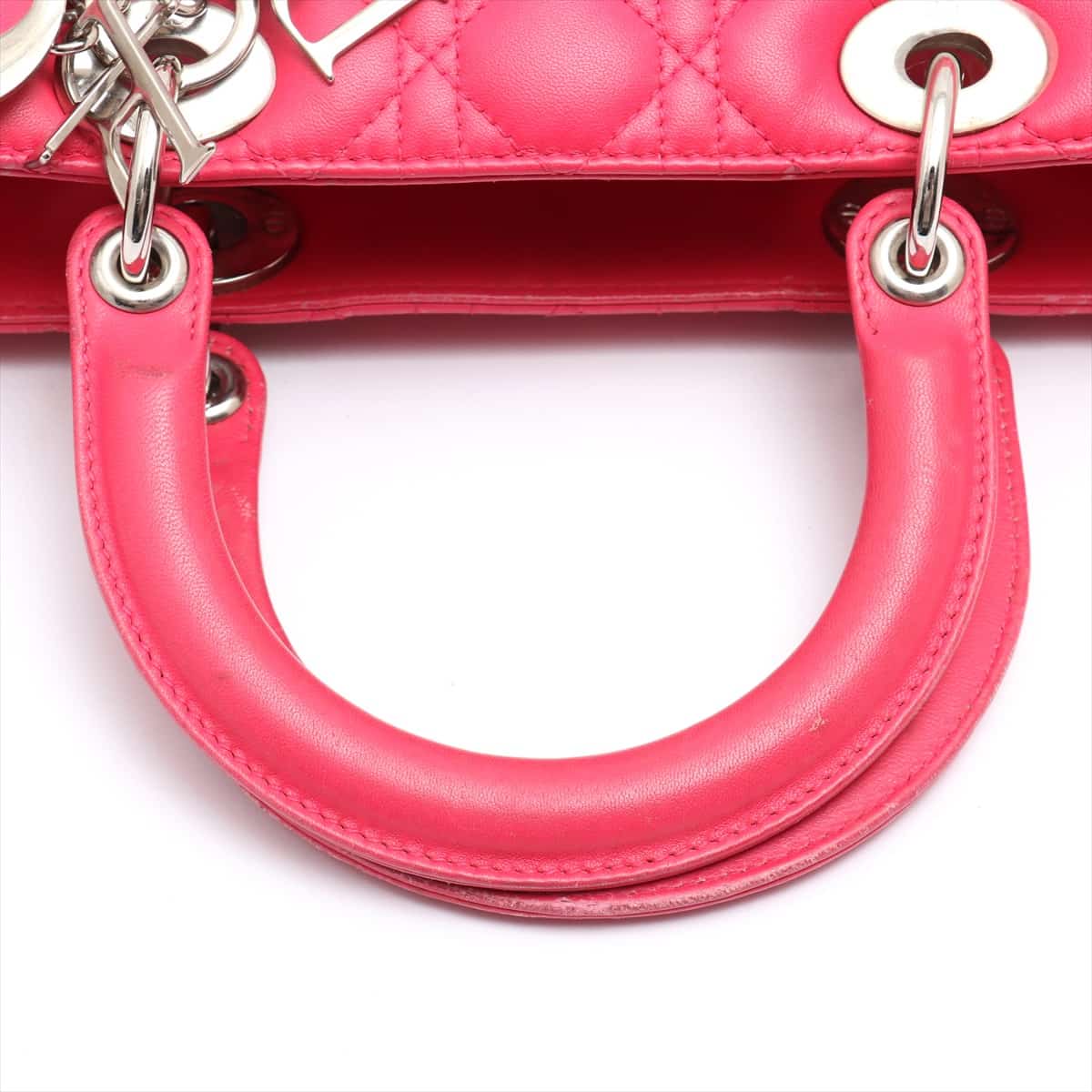 Christian Dior Lady Dior Cannage Leather 2way handbag Pink