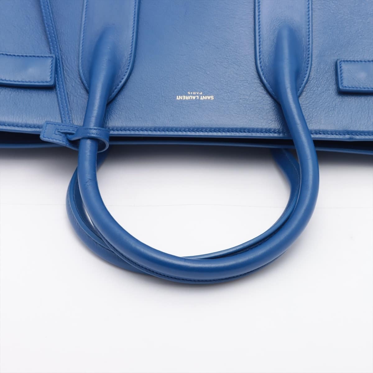 Saint Laurent Paris Sac de Jour Leather Hand bag Blue 347543