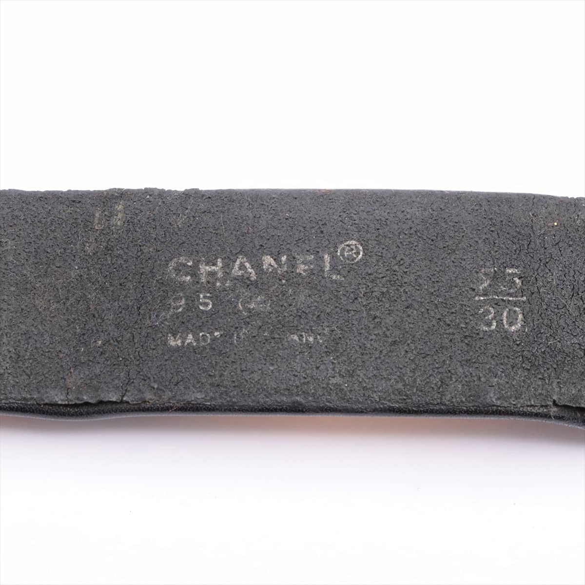 Chanel Icon Belt GP & leather Black