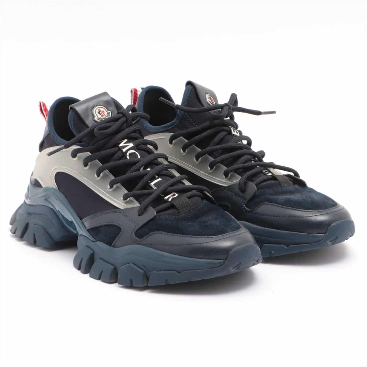 Moncler Fabric Sneakers 41 Men's Navy blue TREVOR SCARPA