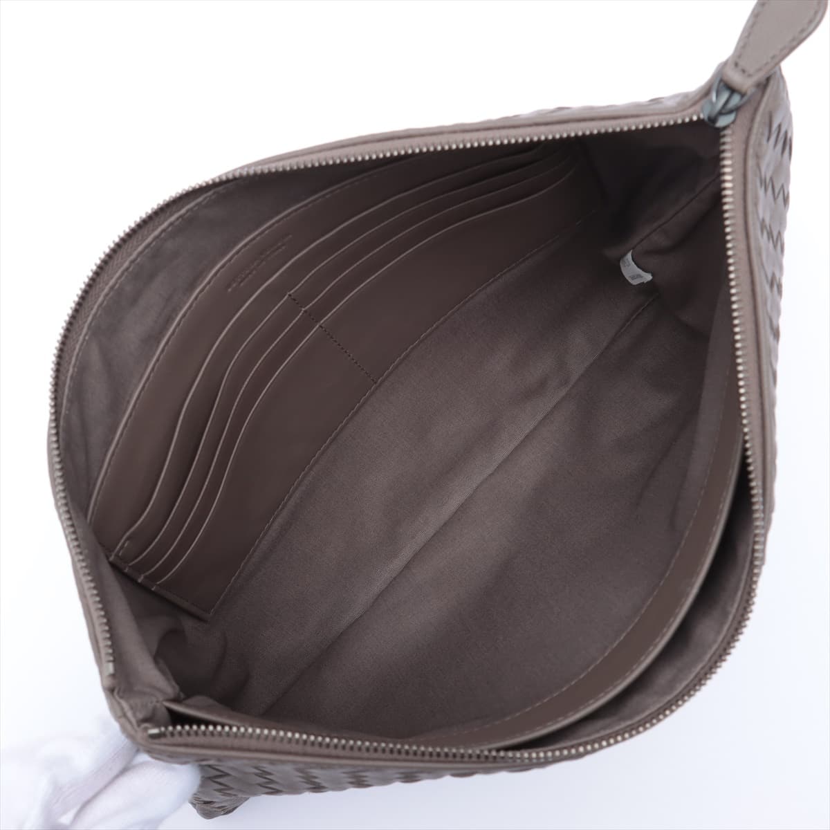 Bottega Veneta Intrecciato Leather Clutch bag Grey